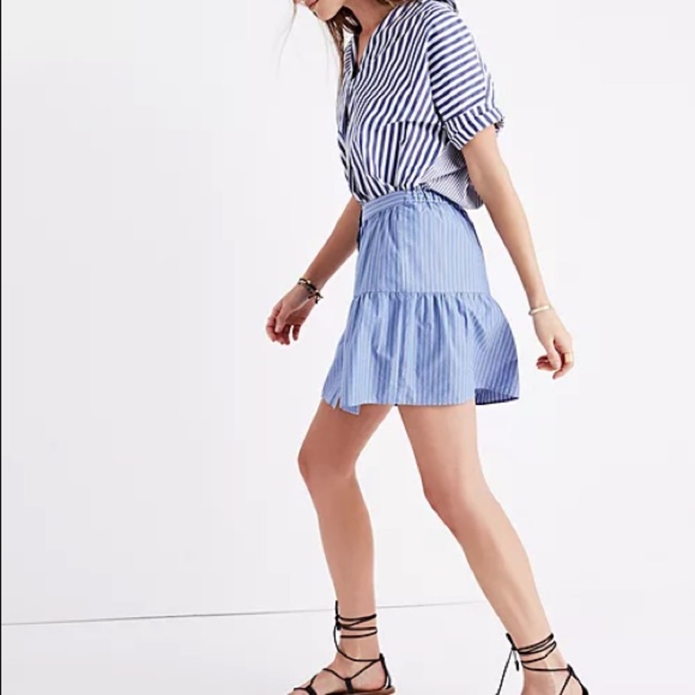 Madewell Striped bistro skirt